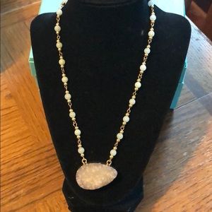 18-21” violet mint necklace (natural stone)